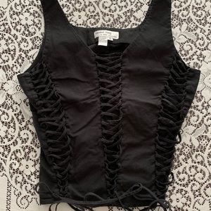 Samuel Dong Black Bustier Tank